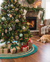 Holiday Hearth Rugs Collection Area Rug - Yuletide Round Natural and Green  lifestyle 18
