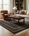Samarkand Elegance Collection Area Rug -  Margilan (Dark Green) Rectangle Dark Green  lifestyle 16
