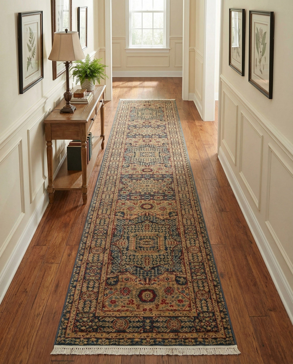 Ottoman Elegance Collection Area Rug - Sultan Runner Blue  lifestyle 187