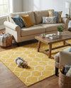 Trellis Mosaic Collection Area Rug -  Pergolatown (Yellow) Rectangle Yellow  lifestyle 11