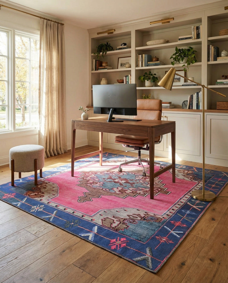 Heritage Elegance Collection Area Rug -  Winterthur (Fuchsia) Square Fuchsia  lifestyle 81