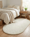 Plush Oasis Collection Area Rug - Serenity (Snow White) Oval Snow White  lifestyle 73