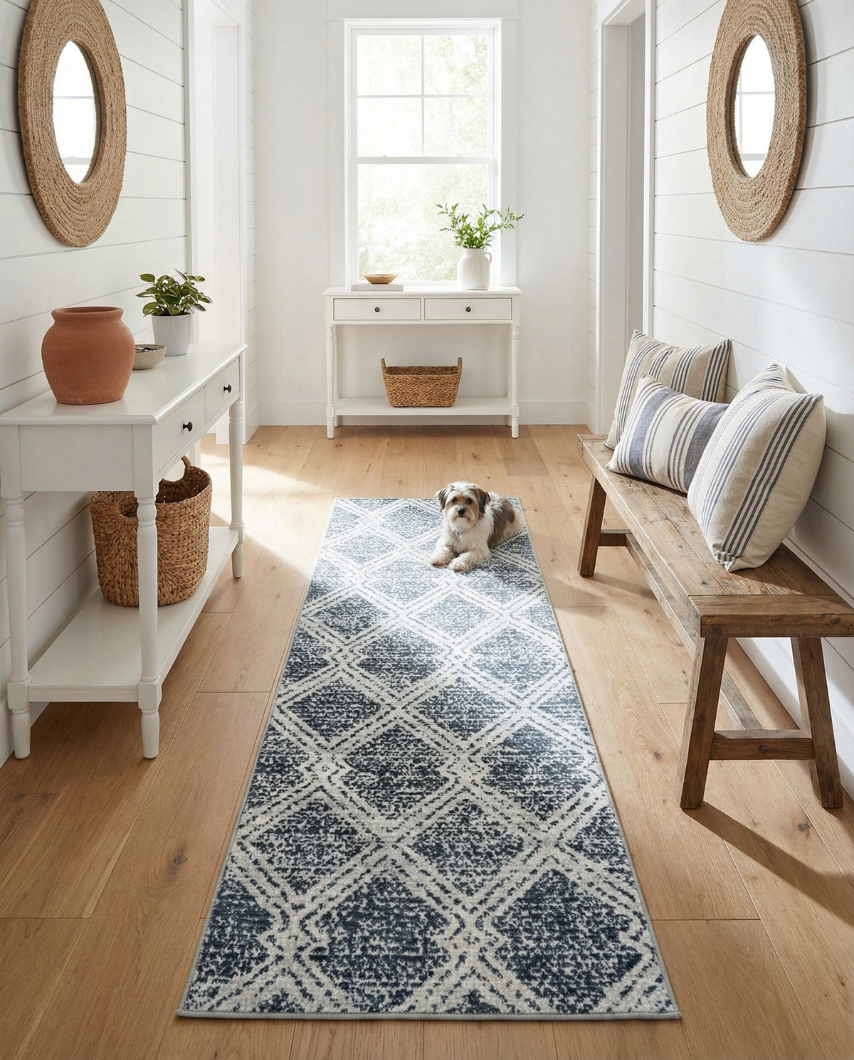 Aegean Elegance Washables Collection Area Rug -  Tinos Runner Ivory  lifestyle 198