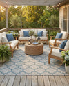 Savannah Pergola Collection Area Rug - Arbor (Gray) Rectangle Gray  lifestyle 8