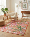 Seaside Blooms Collection Area Rug -  Kyoto Rectangle Coral  lifestyle 26