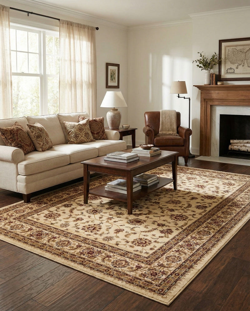 Jaipur Elegance Collection Area Rug -  Nahargarh (Cream) Rectangle Cream  lifestyle 34