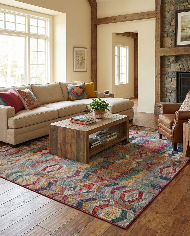 Urban Terrace Collection Area Rug -  Arcade Rectangle Multi  lifestyle 12