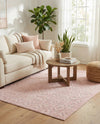 Garden Lattice Charm Collection Area Rug - Arbor (Pink) Rectangle Pink  lifestyle 16