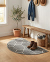 Trellis Mosaic Collection Area Rug - Arborville (Light Gray) Hearth Light Gray  lifestyle 77