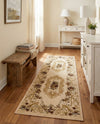Versailles Elegance Collection Area Rug -  Louveciennes (Cream) Runner Cream  lifestyle 48