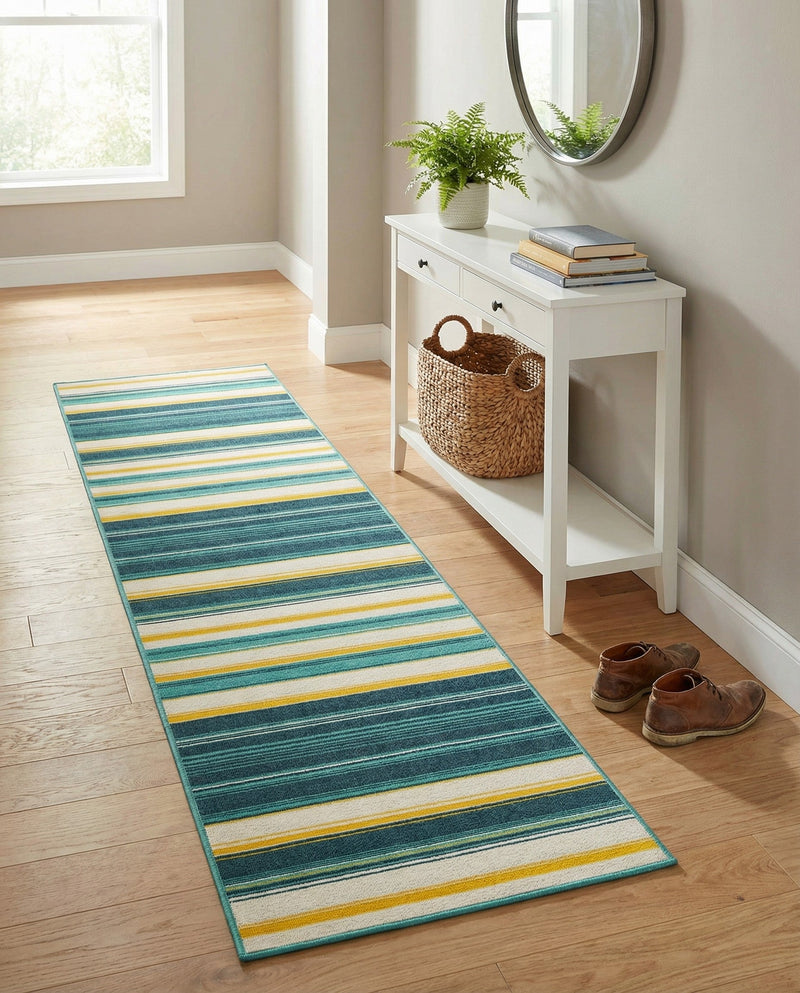 Terrace Fringe Collection Area Rug -  Veranda Runner Multi  lifestyle 50