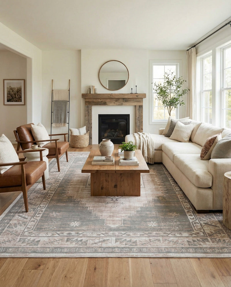 Savannah Series Collection Area Rug -  Augusta (Mink) Rectangle Mink  lifestyle 7