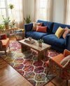Trellis Mosaic Collection Area Rug -  Pergolatown (Multi) Rectangle Multi  lifestyle 11