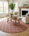 Savannah Pergola Collection Area Rug - Arbor (Rust Red) Round Rust Red  lifestyle 64