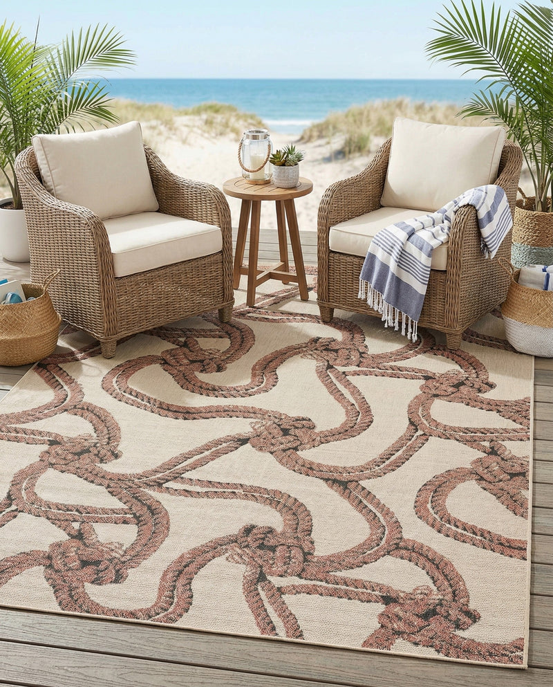 Seaside Haven Rugs Collection Area Rug -  Dunes Rectangle Beige  lifestyle 6