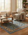 Isfahan Elegance Collection Area Rug - Naghsh-e Jahan (Light Blue) Rectangle Light Blue  lifestyle 26
