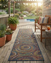 Coastal Terrace Collection Area Rug -  Lagoon Runner Multi  lifestyle 58