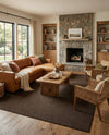 Sahara Sands Collection Area Rug -  Rosetta Rectangle Brown  lifestyle 25