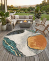 Urban Terrace Collection Area Rug -  Pavilion Round Multi  lifestyle 39