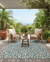 Savannah Escape Collection Area Rug -  Amazon (Teal) Rectangle Teal  lifestyle 14