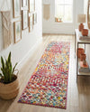 Mediterranean Lattice Collection Area Rug - Santorini (Multi) Runner Multi  lifestyle 83