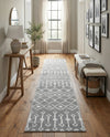 Marrakech Lattice Collection Area Rug - Medina (Gray) Runner Gray  lifestyle 46