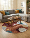 Aegean Elegance Washables Collection Area Rug -  Crete Round Multi  lifestyle 51