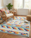 Bahama Breeze Outdoor Collection Area Rug -  Bimini Rectangle Blue  lifestyle 63