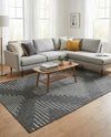 Urban Terrace Collection Area Rug -  Chelsea (Charcoal Gray) Rectangle Charcoal Gray  lifestyle 29