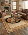 Frontier Trails Collection Area Rug - Redwood Rectangle Ivory Brown  lifestyle 57
