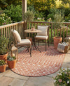 Savannah Pergola Collection Area Rug -  Pergola (Rust Red) Oval Rust Red  lifestyle 74