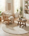 Bloomsbury Elegance Collection Area Rug -  Kensington (Ivory) Round Ivory  lifestyle 68