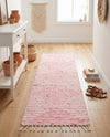 Thar Cotton Collection Area Rug - Jaisalmer (Rose) Runner Rose  lifestyle 71