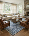 Cambridge Classics Collection Area Rug -  Magdalene (Blue) Rectangle Blue  lifestyle 6