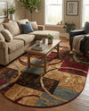Bistro Lounge Collection Area Rug -  Ristretto Oval Multi  lifestyle 61