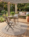 Seaside Stripes Collection Area Rug -  Boardwalk (Natural) Oval Natural  lifestyle 82