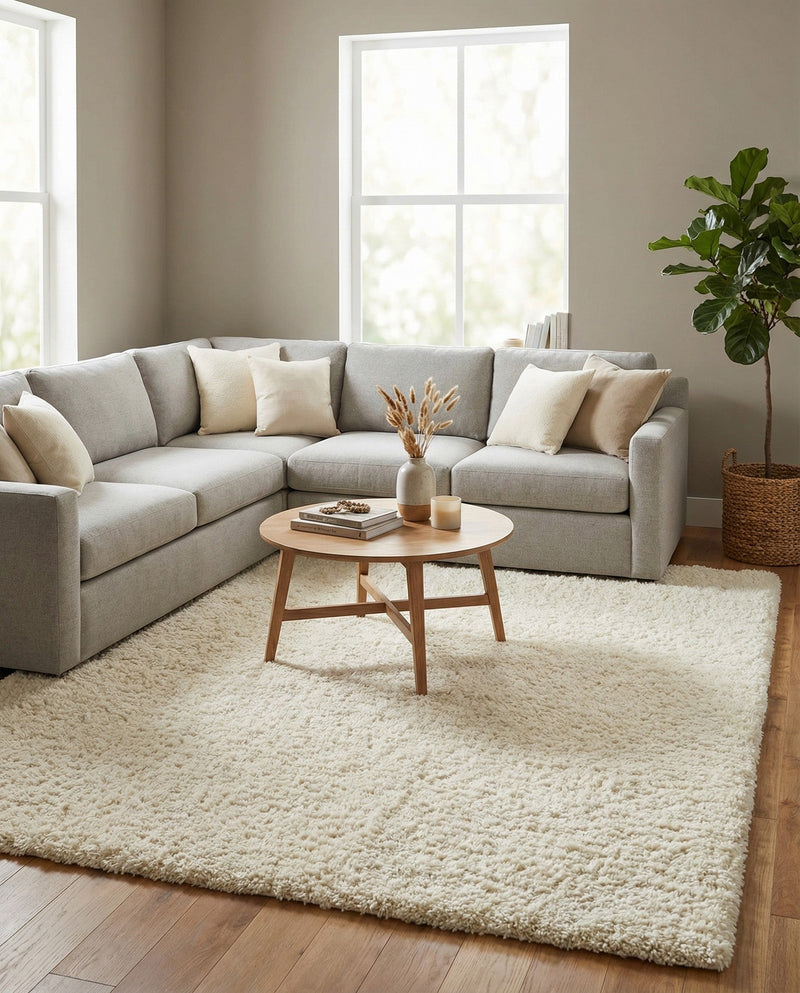 Eternal Plush Oasis Collection Area Rug -  Tranquility (Pearl) Rectangle Pearl  lifestyle 9