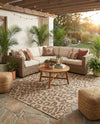 Sahara Sands Collection Area Rug -  Buto Square Natural  lifestyle 72