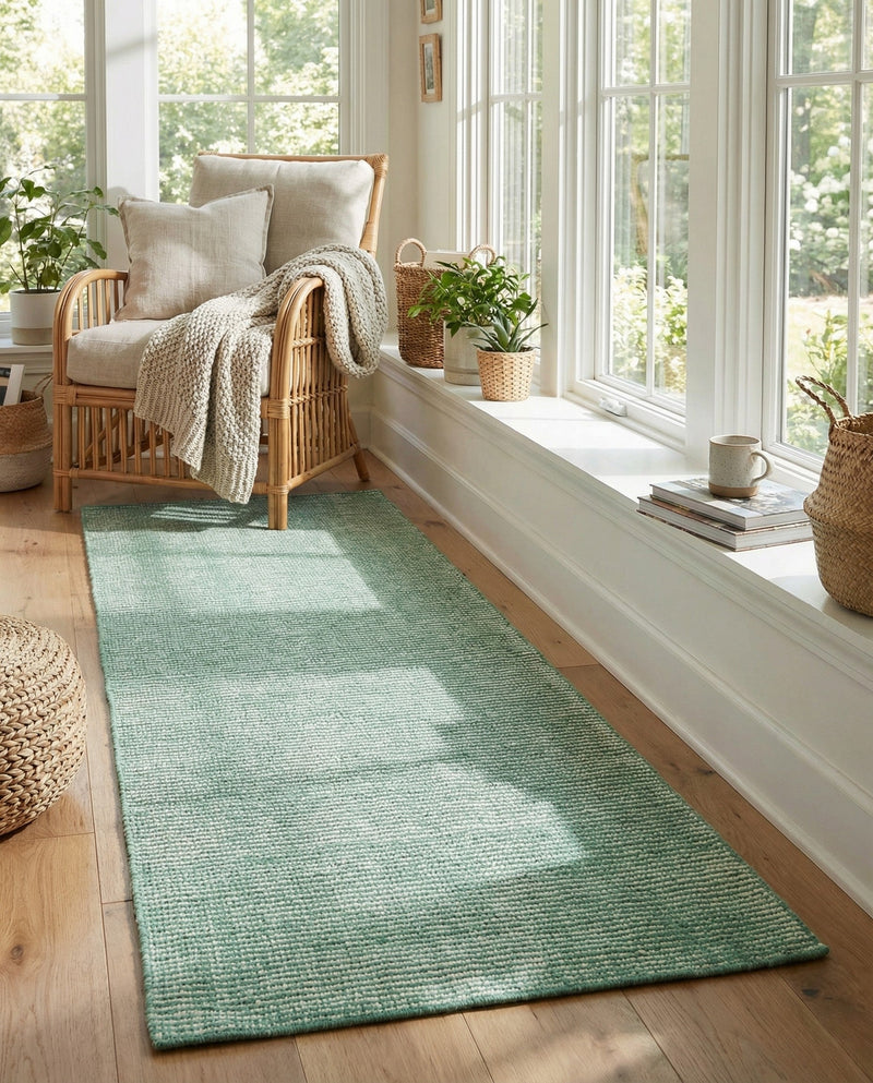 Berkshire Estate Collection Area Rug - Windsor (Green) Runner Green  lifestyle 58