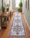 Baroque Era Collection Area Rug - Versailles (Sea Salt White) Runner Sea Salt White  lifestyle 70