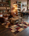 Bistro Lounge Collection Area Rug - Espresso Rectangle Multi  lifestyle 34