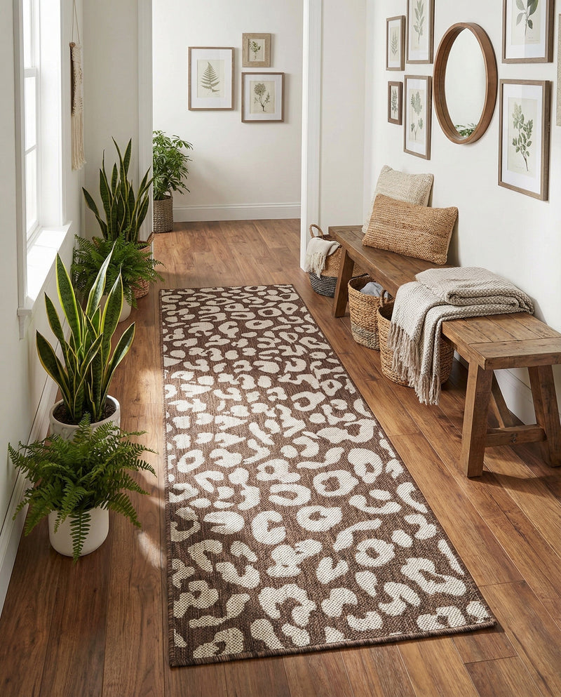 Savannah Escape Collection Area Rug -  Amazon (Brown) Runner Brown  lifestyle 27