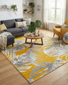 Meadow Breeze Collection Area Rug -  Clover Rectangle Yellow  lifestyle 25