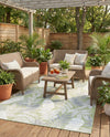 Seaside Blooms Collection Area Rug -  Serene Rectangle Green  lifestyle 21