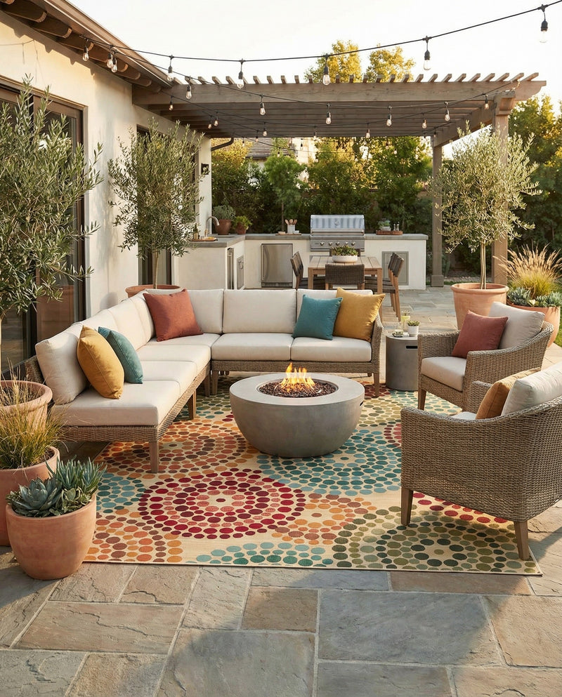 Urban Terrace Collection Area Rug -  Esplanade Rectangle Beige  lifestyle 34