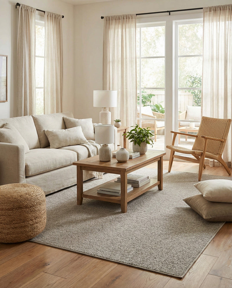 Seaside Serenity Collection Area Rug - Marina Rectangle Light Gray  lifestyle 21