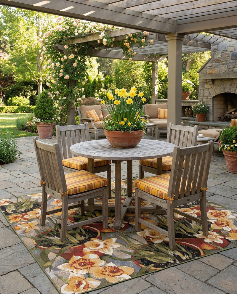 Seaside Blooms Collection Area Rug - Eden Square Multi  lifestyle 57