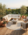 Urban Terrace Collection Area Rug -  Chelsea (Gray) Round Gray  lifestyle 83