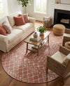 Savannah Pergola Collection Area Rug -  Pergola (Rust Red) Oval Rust Red  lifestyle 68