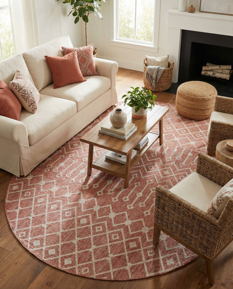 Savannah Pergola Collection Area Rug -  Pergola (Rust Red) Oval Rust Red  lifestyle 68